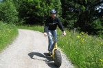 mit dem Roller unterwegs