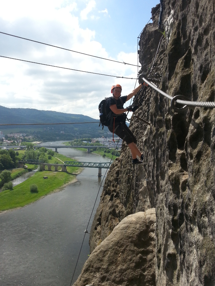 Klettersteig in Děčín