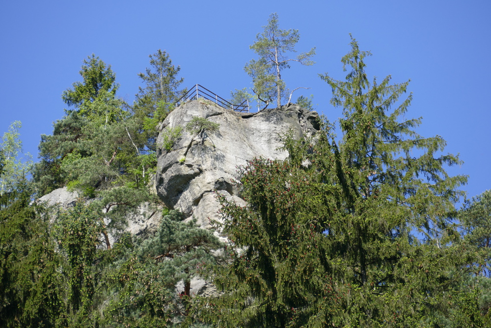 Malerweg #3 - Blick aus dem Polenztal hoch zum Hockstein