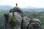 Malerweg #2 - Kletterer an den Bastei-Felsen