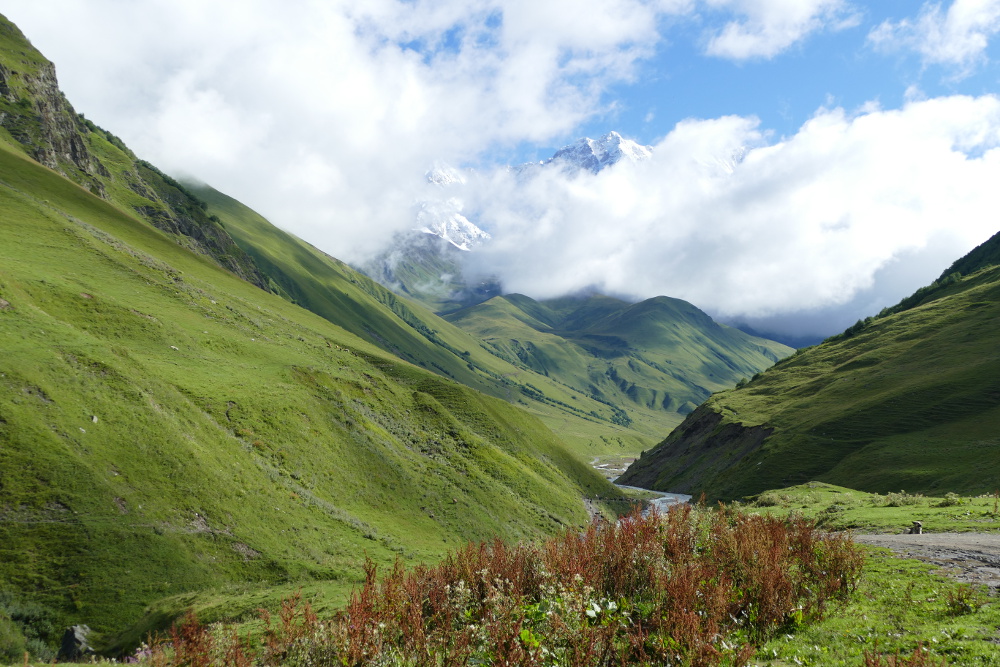 Georgien - Wanderung zum Fuße des Schchara-Gletschers