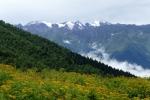 Georgien - Wanderung über den Baki-Pass, Blick auf die Lajla-Kette