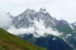 Georgien - Wanderung über den Baki-Pass, Blick auf den Uschba (4737m)