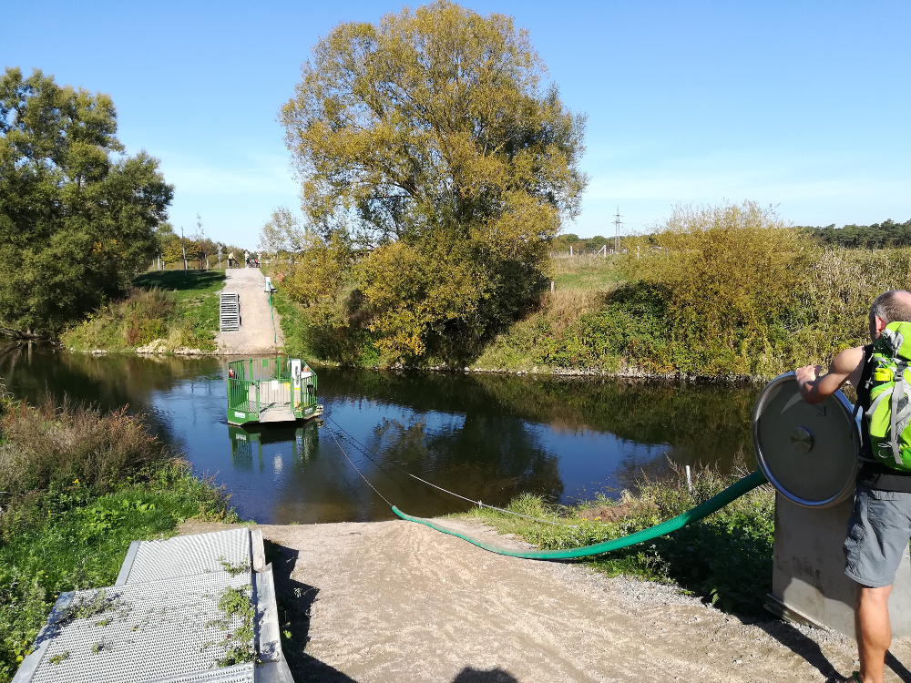 Hohe-Mark-Steig - Stadt Land Fluss - Lippe-Fähre zum Kurbeln