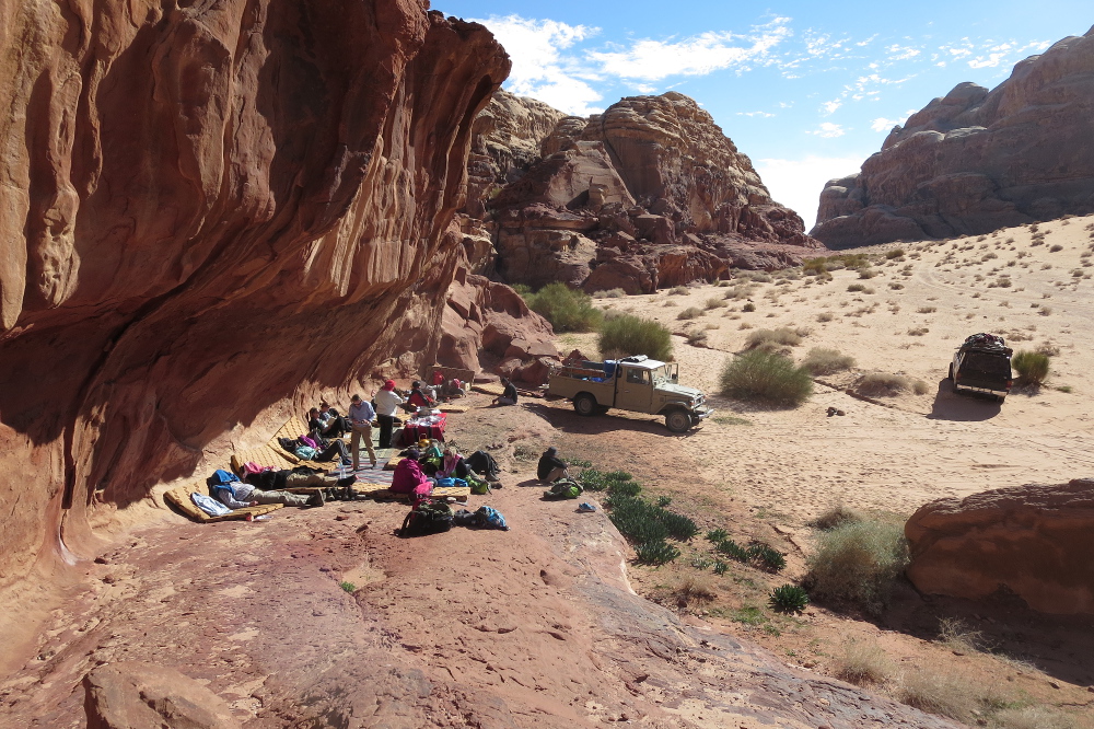 Jordanien – Mittagspause im Wadi Rum