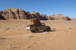 Jordanien – unser Begleitfahrzeug im Wadi Rum