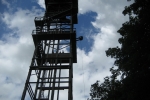 Abseilen vom Förderturm der Zeche Teutoburgia