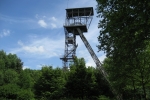 Abseilen vom Förderturm der Zeche Teutoburgia