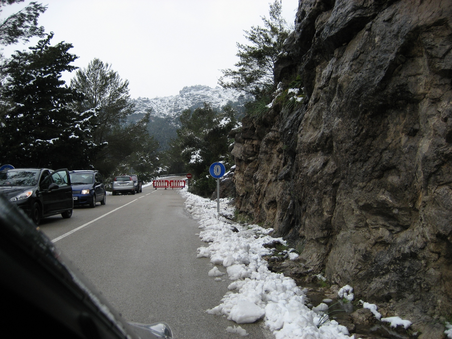 Mallorca - Straßensperre