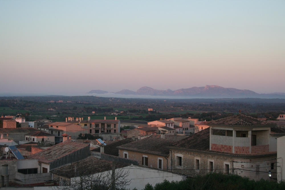 Mallorca - Blick von Hotelzimmer bei Sonnenuntergang