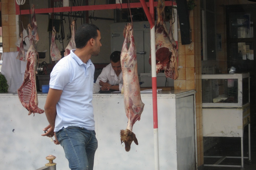 Marokko: Metzgerei in Saida
