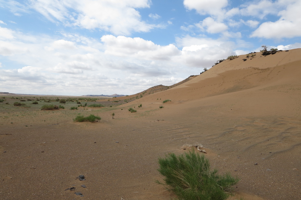 Mongolei: Die ersten Dünen der Gobi