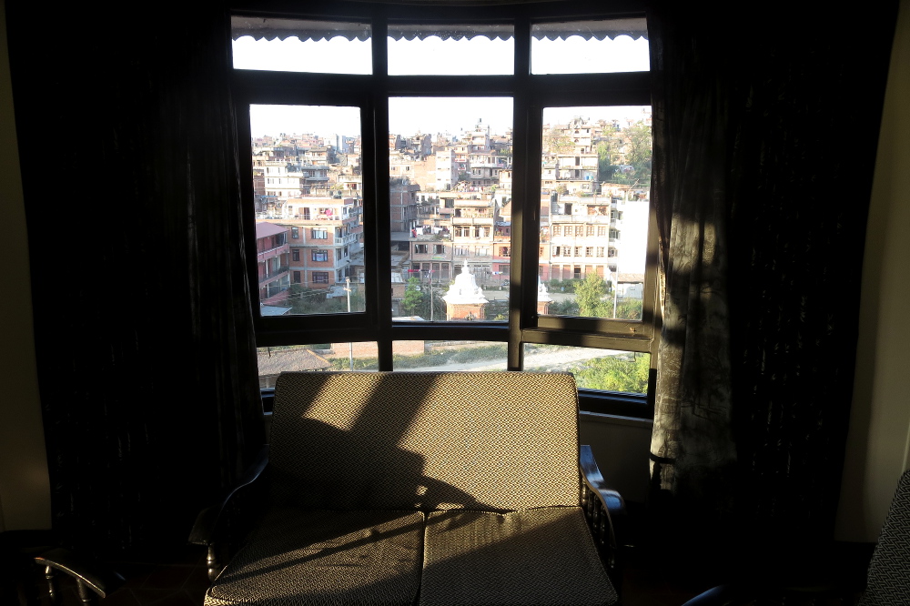 Nepal - Blick aus dem Hotelzimmer in Bhaktapur