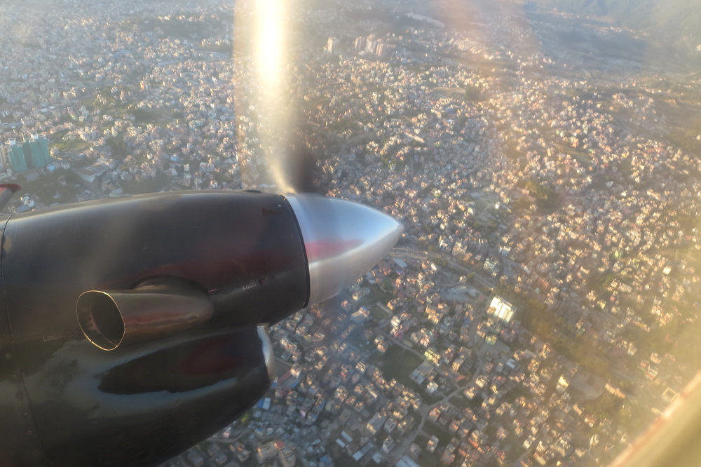 Nepal - Anflug auf Kathmandu