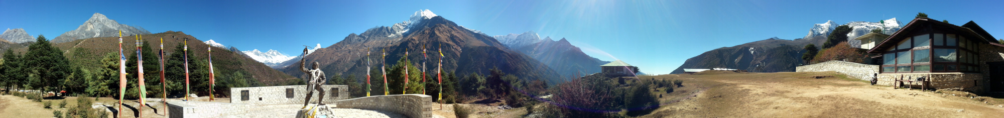 Nepal - Panorama am Aussichtspunkt von Namche Bazar