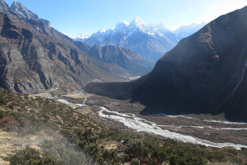 Nepal - Blick zurück auf Thame