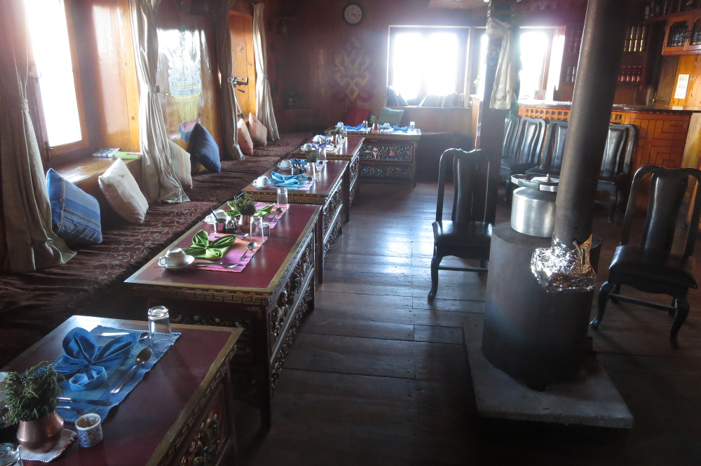 Nepal - Restaurant im Kongde Hotel