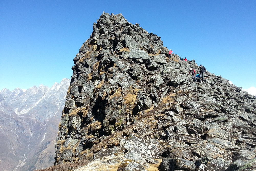 Nepal - Abstieg vom Sherpa-Peak
