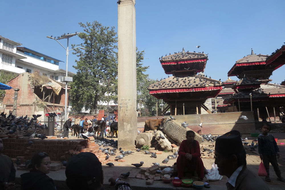 Nepal - Erdbebenschäden am alten Königspalast in Kathmandu