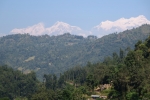 Nepal - Erster Blick aufs Annapurna-Massiv