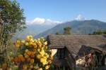 Nepal - Blick aufs Annapurna-Massiv von der Hananoie-Lodge