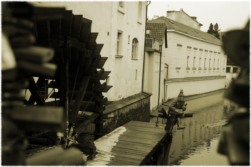 Mühlrad an der Čertovka