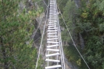 Fantastische Brücke auf dem Zirbenwald-Klettersteig