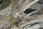Seilbrücke im Zirbenwald-Klettersteig