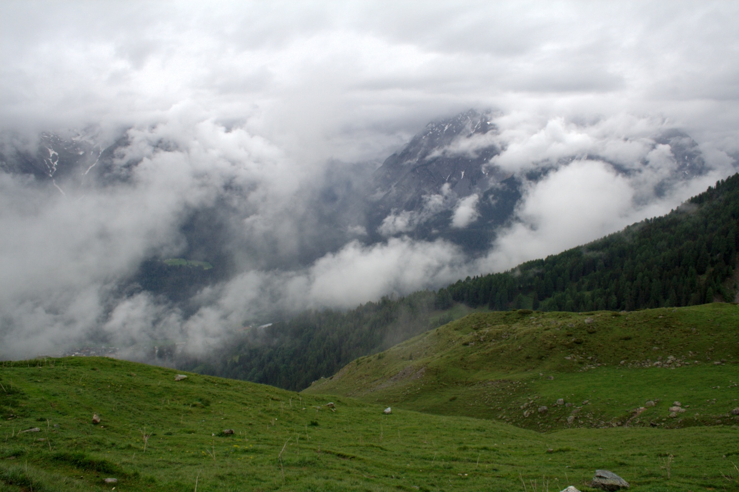 Via Engiadina - Wolken auf allen Ebenen