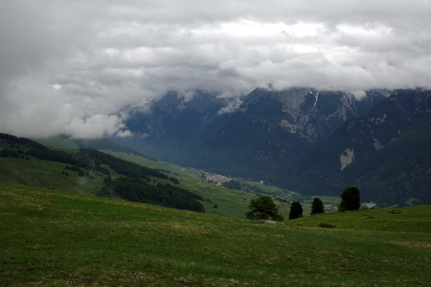 Via Engiadina - Blick zurück auf Sent