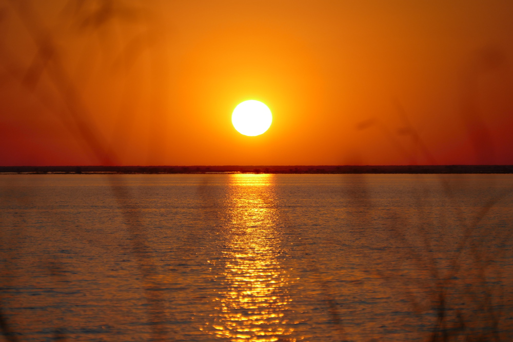 Botswana - Sonnenuntergang in der Makgadigadi-Salzpfanne